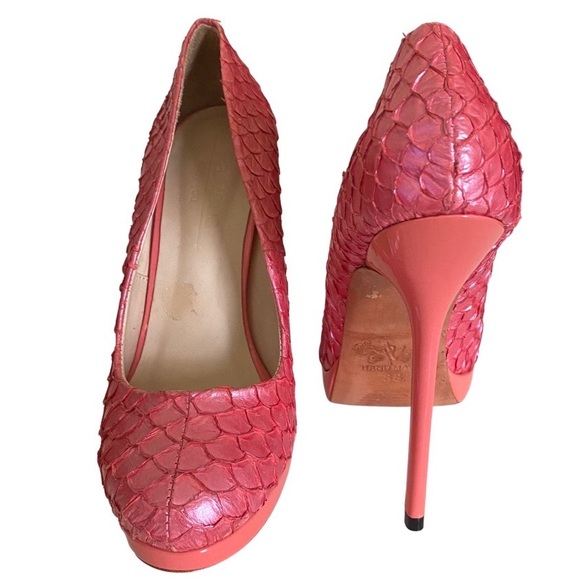 ParVous By You - Hand Made Shoes - Pink Leather - Stiletto Pumps Size 51/2 - 6 - Picture 5 of 17